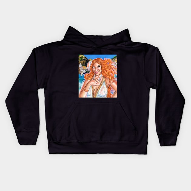 Aphrodite in Cyprus from "Aphrodite Love Myths" Kids Hoodie by Aphrodite's Love Shoppe